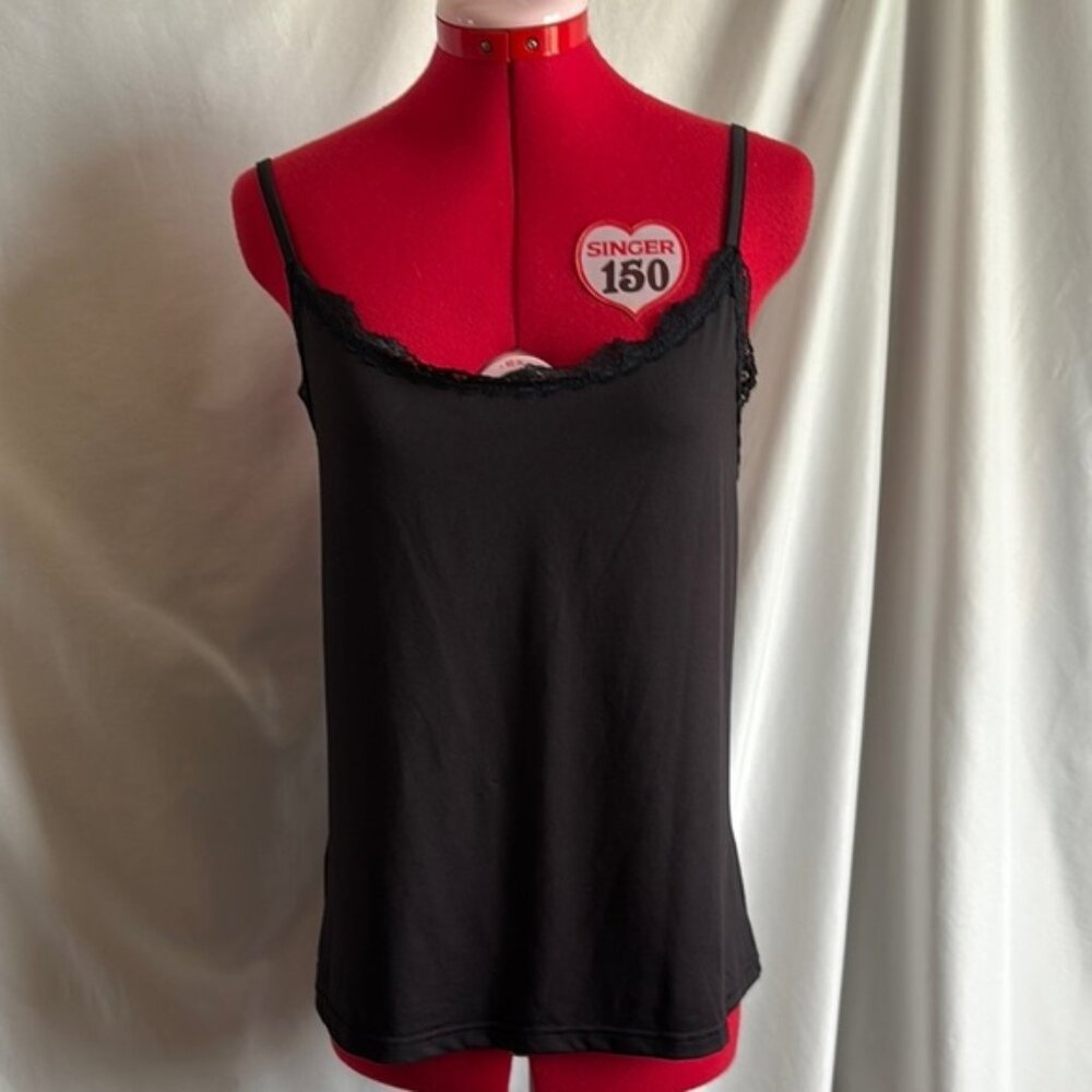 SHEIN Black Lace Detail Cami Top